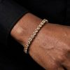 6mm Champagne Tennis Bracelet in 18K White Gold