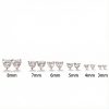 3-Prong Heart-shape Earrings