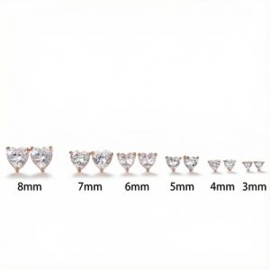 3-Prong Heart-shape Earrings