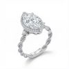 4.66CT Marquise Cut VVS Moissanite Twist Engagement Ring