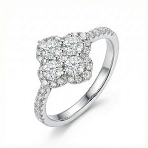 Four Leaf Clover Engagement Ring