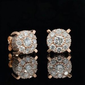 S925 Silver Micro Paved Moissanite Stud Earrings