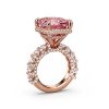 Diamond Morganite Engagement Ring