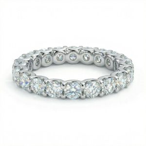 925S & VVS Moissanit 1.5mm/2mm/3mm Eternity Band Ring