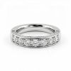 1.2CT Round Cut VVS Moissanite Three Sided Wedding Band