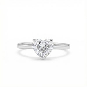 0.5Ct-5Ct Heart Cut Solitaire Engagement Ring