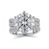 6 Prong Twist Round Cut Engagement Ring