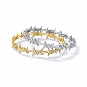 Iced Thorns Bangle Bracelet